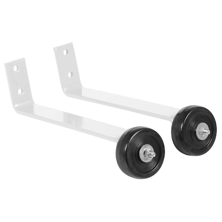 Vestil WHITE PIPE RAILING BARRICADE BASE W/WHEELS, PK2 VDKR-BB-W-WT